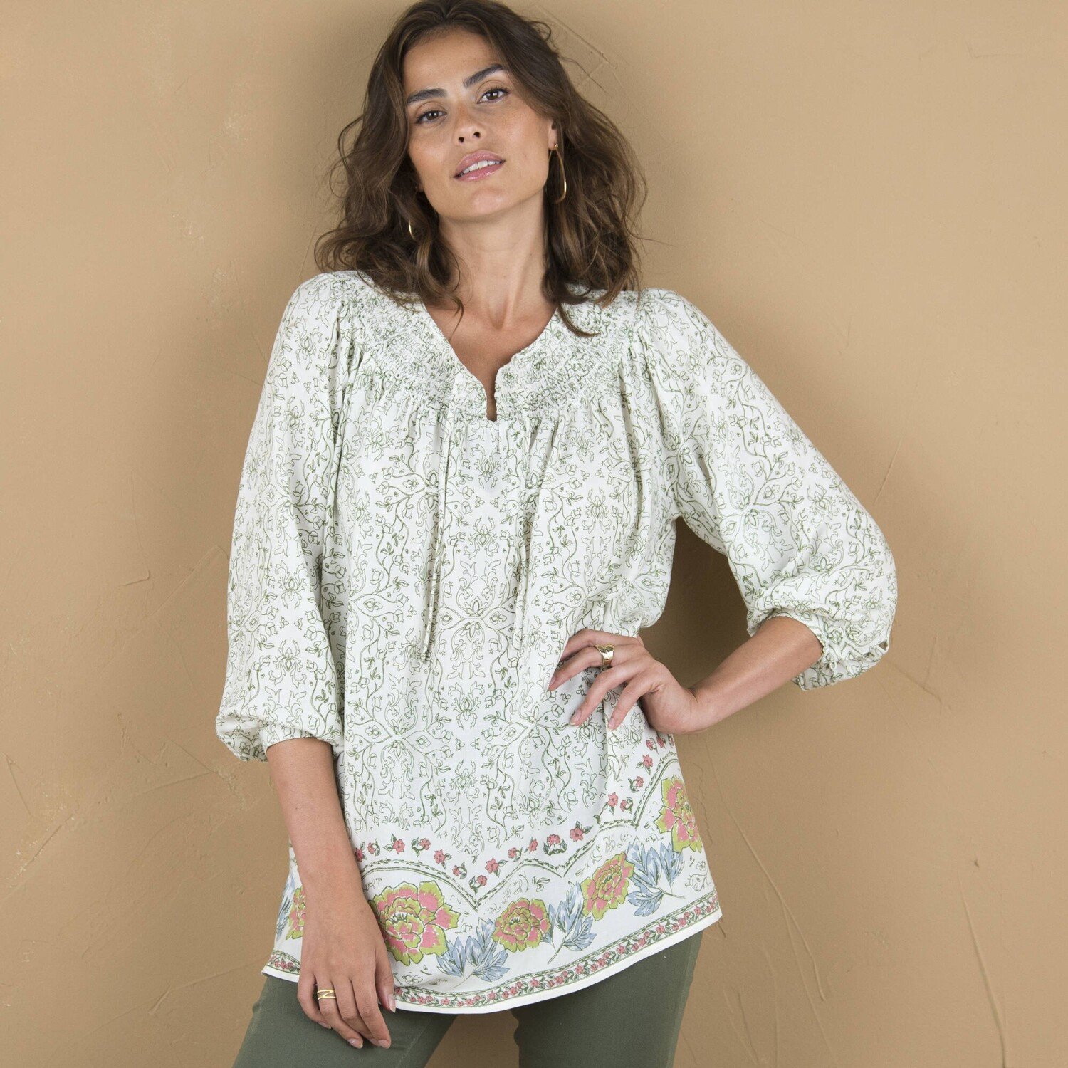 Bílá boho halenka