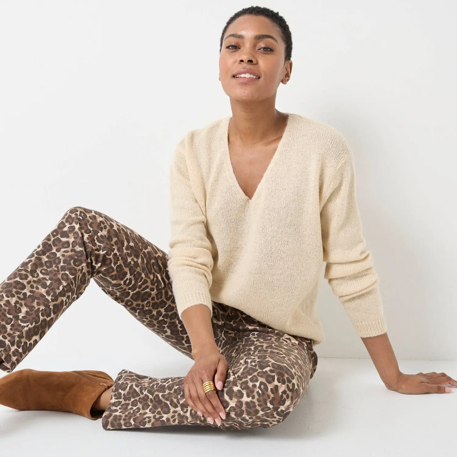 Béžový úpletový top